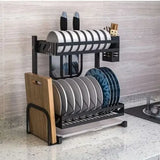 Органайзер-полка для посуды 2 яруса настольная сушилка  MJ-4014