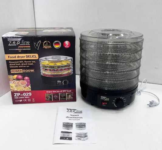 Сушилка для овощей и фруктов Zepline ZP-029 сушилка дегидратор 800 Вт Черная