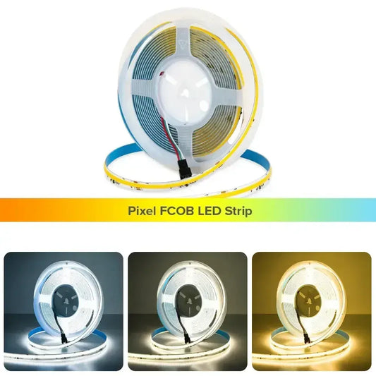 Светодиодная LED лента Бегущая волна COB 24v 360led/m ip20 Белый
