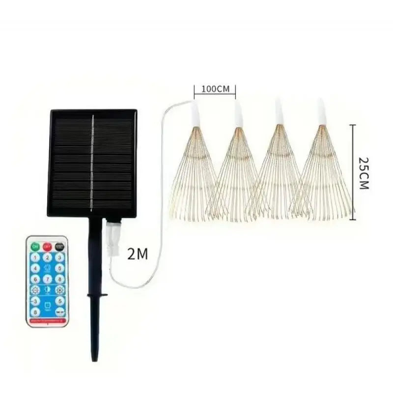 Светодиодные шаровые лампы Solar Starburst, светодиодные  огни с дистанционным управлением, 8 режимами Теплый белый