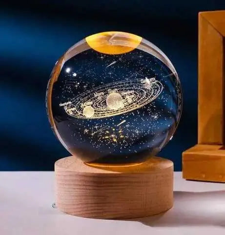 Светодиодный хрустальный шар, декоративный универсальный 3D ночник, хрустальный шар
