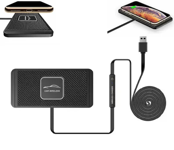 Силиконовый коврик в авто с быстрой беспроводной зарядкой Car Wireless Pad C1 15W