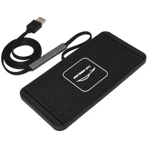 Силиконовый коврик в авто с быстрой беспроводной зарядкой Car Wireless Pad C1 15W