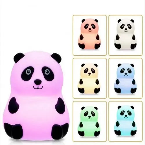 Силиконовый ночник панда с сенсорным управлением на аккумуляторе