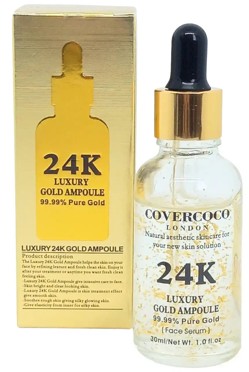 Сыворотка антивозрастная для кожи лица с частицами золота с эффектом отбеливания увлажняющая