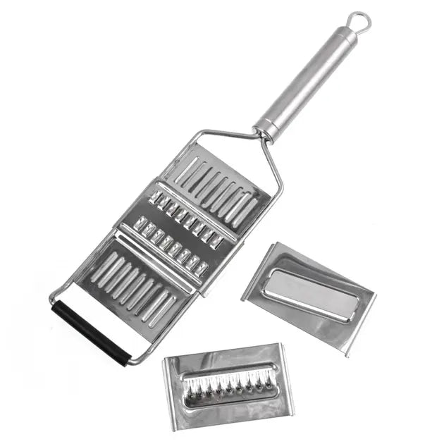 Терка металлическая с ручкой 3 насадки 30*7,5см