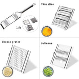 Терка металлическая с ручкой 3 насадки 30*7,5см