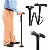 Трость телескопическая с подсветкой фонариком и нескользящей тройной подставкой Trusty Cane