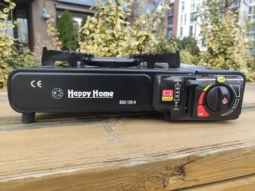 Туристическая газовая горелка плитка с пьезоподжигом + кейс Happy Home BDZ-155A