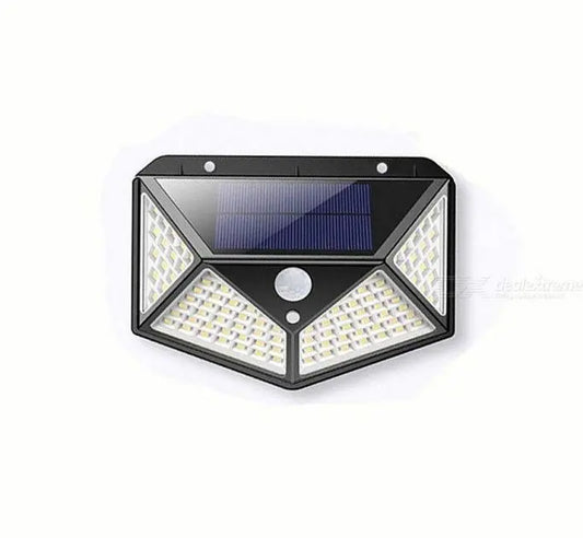 Уличный настенный светильник Lesko SH-100 на солнечной батарее с датчиком движения 100 LED диодов