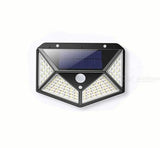 Уличный настенный светильник Lesko SH-100 на солнечной батарее с датчиком движения 100 LED диодов