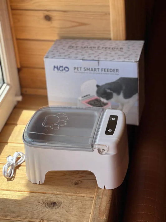 Умная автоматическая кормушка с таймером для кошек и собак 1 отсек 600 мл диспенсер для корма