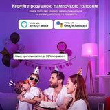 Умная лампочка Tuya Smart LED WiFi Смарт Лампа E27 RGB Color 2700K-6500K 9W