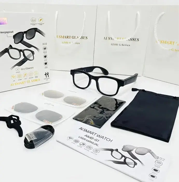 Умные фотохромные очки с камерой 8MP, видеозаписью и встроенным чатом GPT AI Smart Glasses AIMB-G1