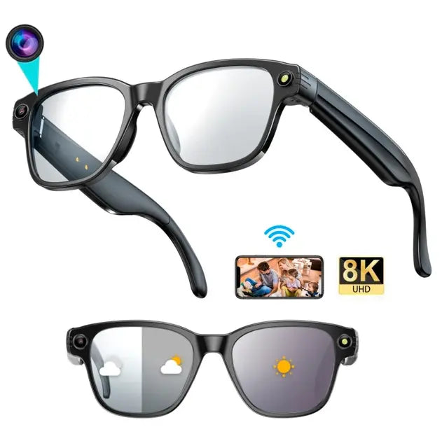 Умные фотохромные очки с камерой 8MP, видеозаписью и встроенным чатом GPT AI Smart Glasses AIMB-G1