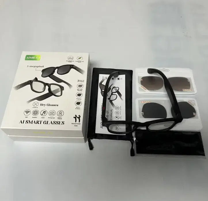 Умные фотохромные очки с камерой 8MP, видеозаписью и встроенным чатом GPT AI Smart Glasses AIMB-G1