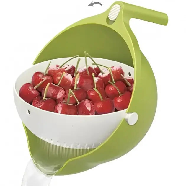 Универсальная миска – друшляк Mesh Strainer Drain Basket ∙ Хозяйственная силиконовая корзина со сливом 2в1