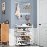 черная Универсальная вешалка для одежды New simple floor clothes rack 5 полок