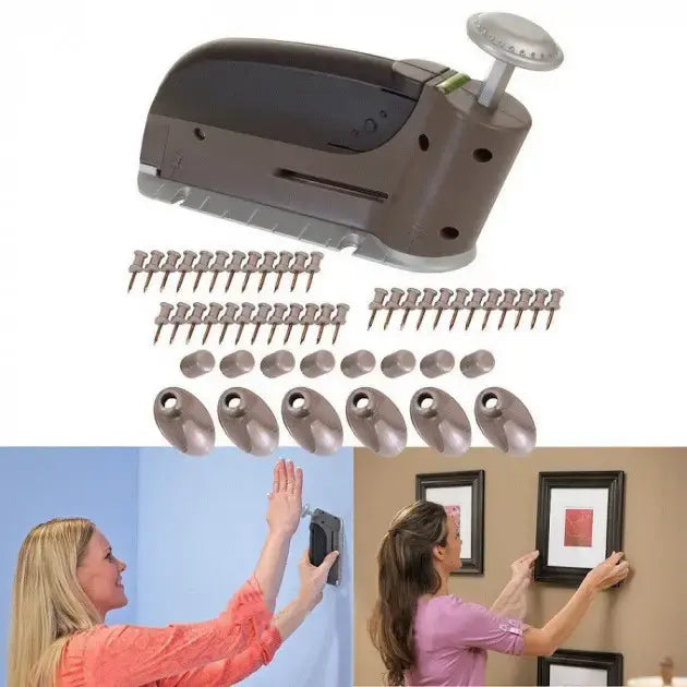 Универсальный строительный домашний степлер гвоздезабиватель Insta Hang Supretto