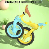 Велобег с дельфином, складной беговел от 2 до 5 лет, надувные колеса 12", нагрузка до 40 кг, ВА03 4 кг