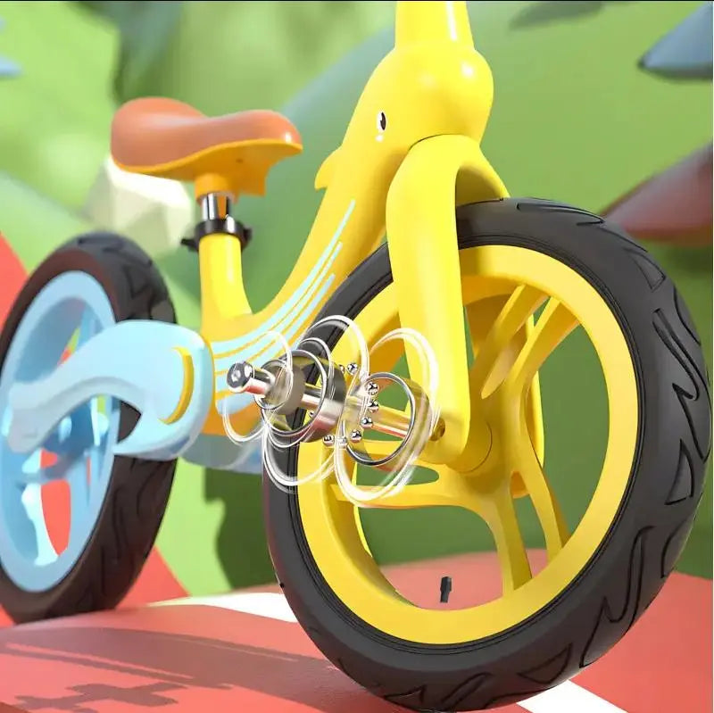 Велобег с дельфином, складной беговел от 2 до 5 лет, надувные колеса 12", нагрузка до 40 кг, ВА03 4 кг