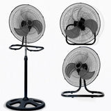 Вентилятор 3 в1 Wimpex 1807 Черно - Серебристый напольный настольный настенный охладитель с 3 скоростями