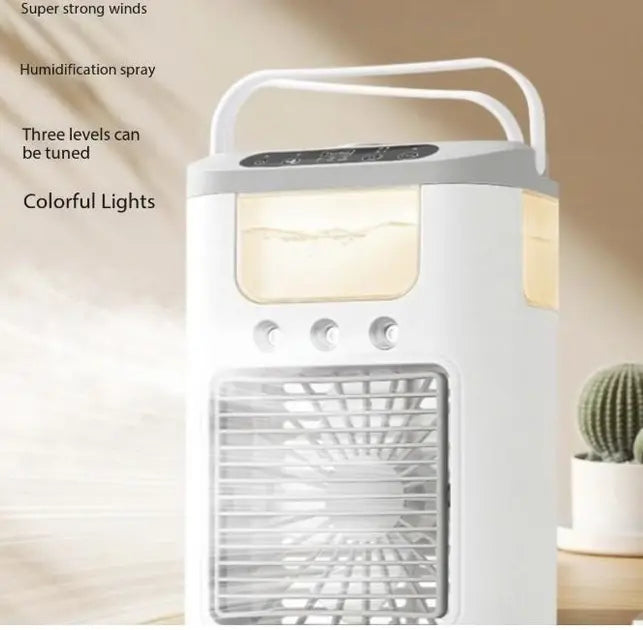 Вентилятор охладитель 3в1 Air Cooler Fan 1346 с USB-питанием, увлажнением и LED-подсветкой