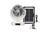 Вентилятор портативный Megatop (MT-801LS) (8", солнечная панель, 1 LED лампа, 3 скорости, 8Вт, USB, 3.7V/2400 мАч)