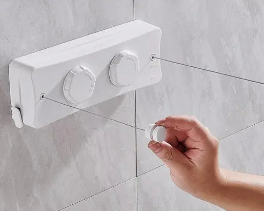 Веревка бельевая, складная настенная сушилка для белья