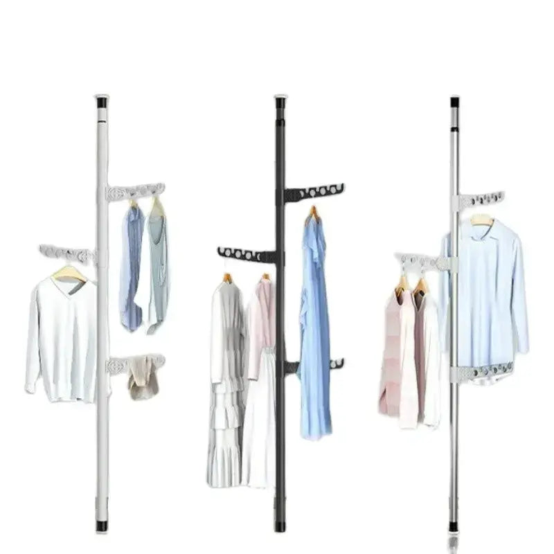 Вешалка от пола до потолка Hanger floor to ceiling для одежды, сушилка отдельностоящая телескопическая