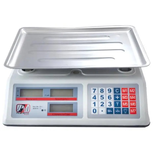 Весы торговые электронные со счетчиком цены на 50 кг. PM 5051 Promotec с аккумулятором 6 вт