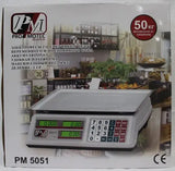 Весы торговые электронные со счетчиком цены на 50 кг. PM 5051 Promotec с аккумулятором 6 вт