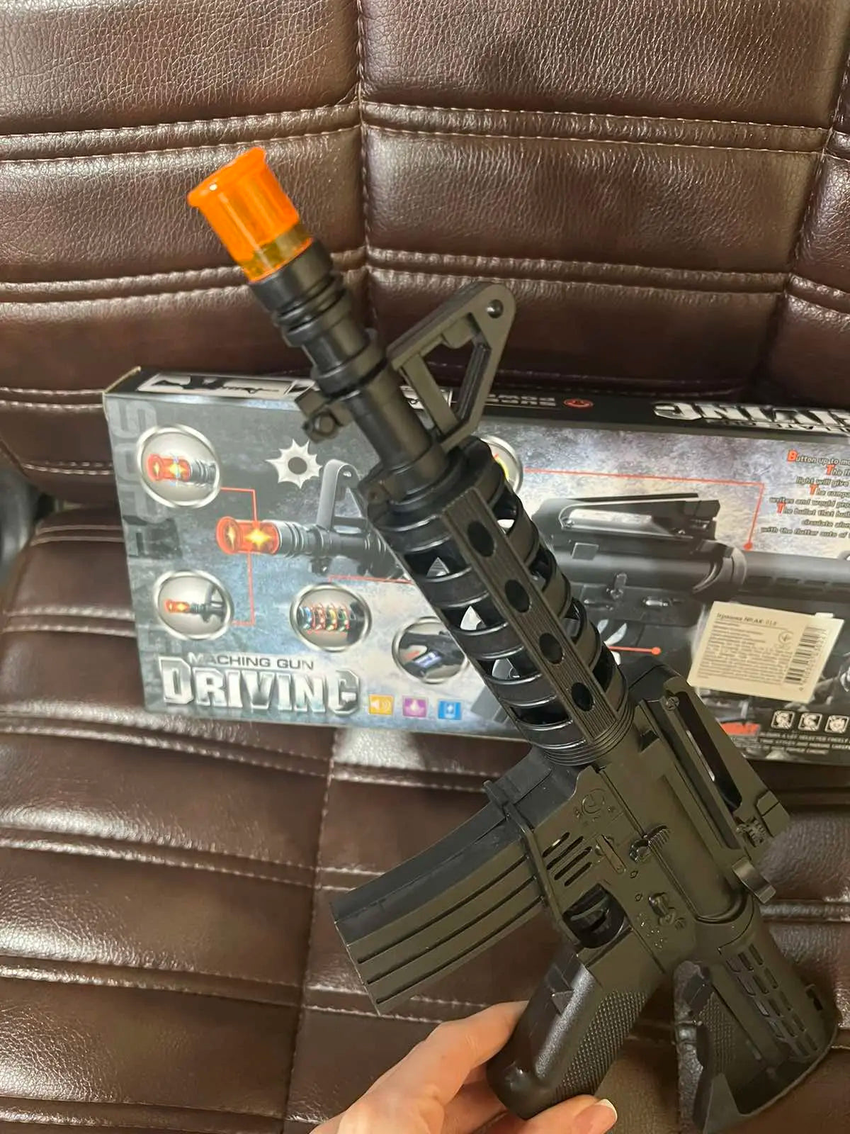 Игрушка автомат Ак-918 со световыми и звуковыми эффектами