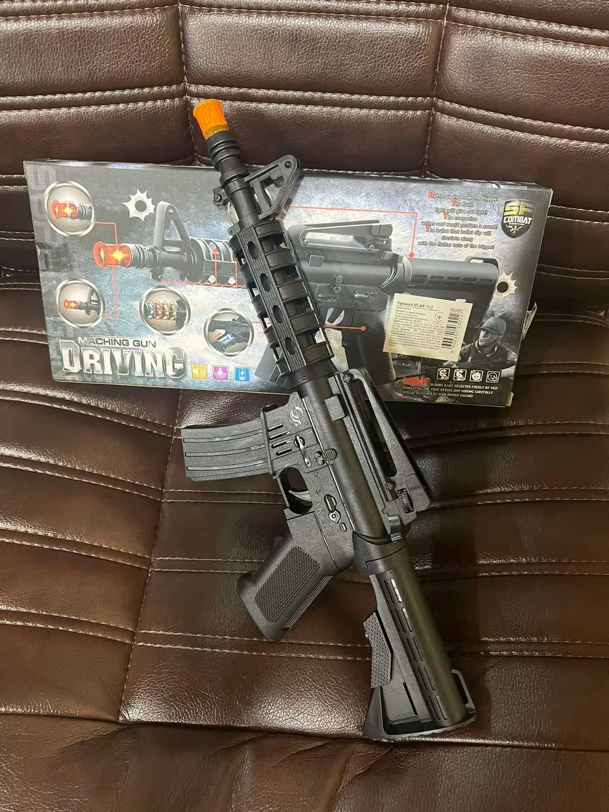 Игрушка автомат Ак-918 со световыми и звуковыми эффектами