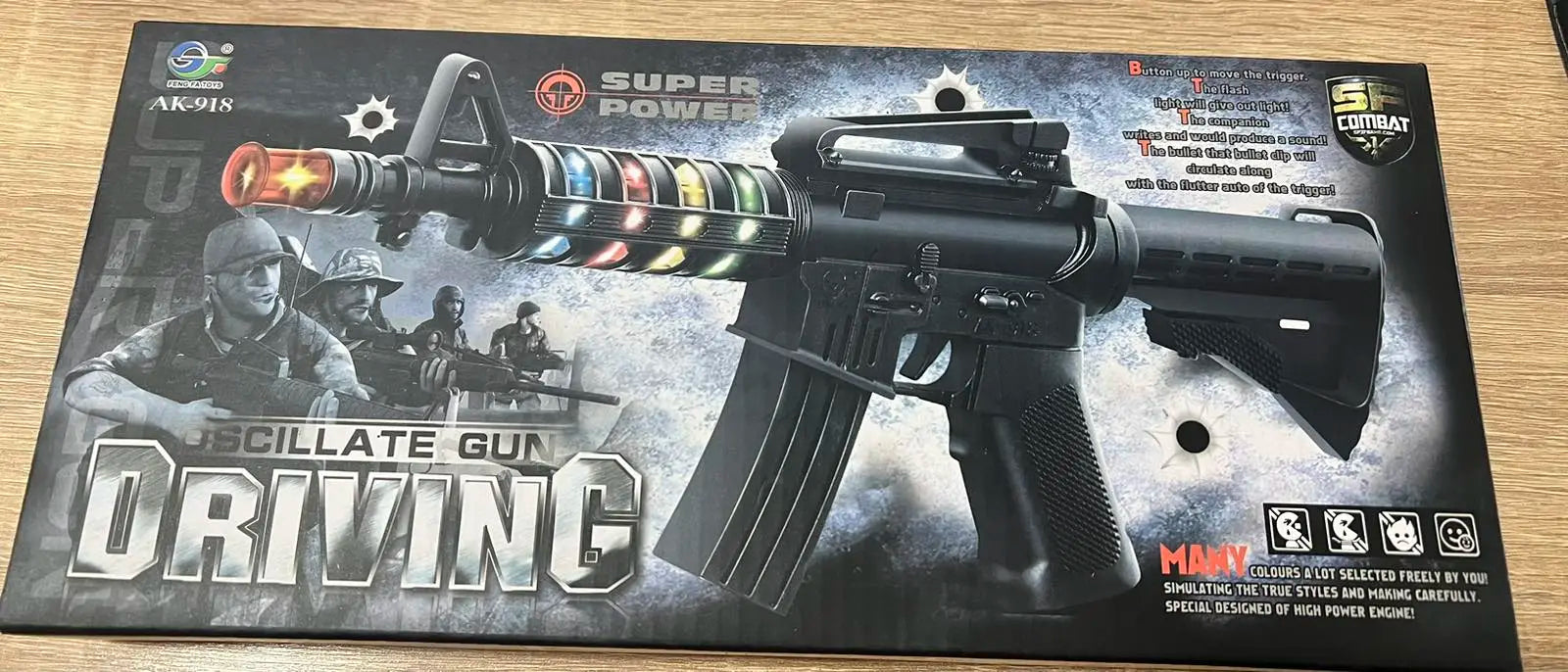 Игрушка автомат Ак-918 со световыми и звуковыми эффектами