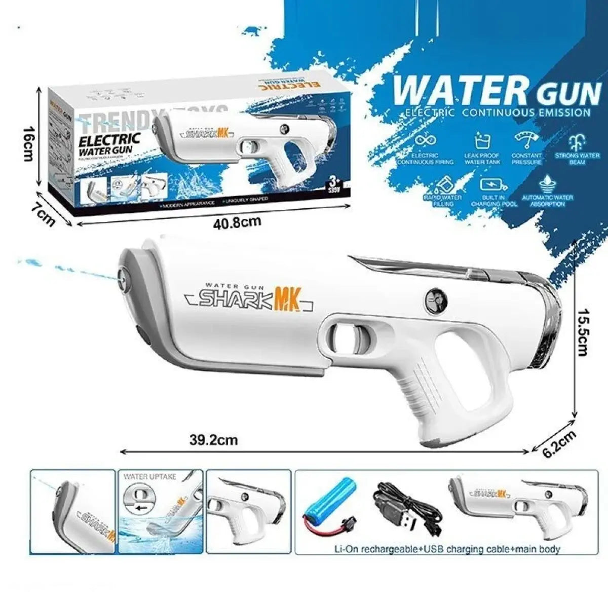 Водяной бластер Shark электрический с автоматическим набором воды