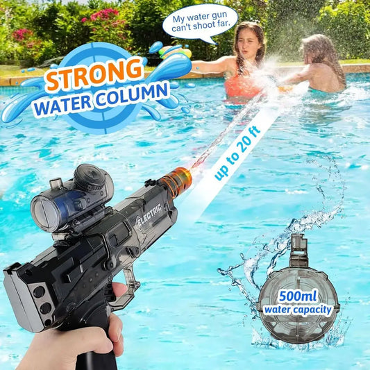 Водяной пистолет Электрическая/цветная подсветка, обойма 500мл, водный пистолет с подсветкой