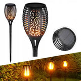 60см Водонепроницаемый садовый фонарь  на солнечной батарее уличный светодиодный светильник на солнечной батарее с эффектом пламени Solar...