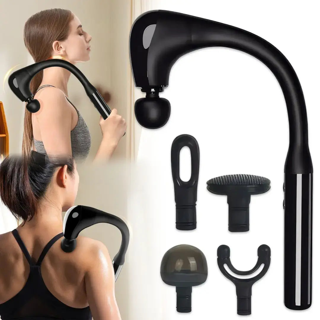 Выгнутый перкуссионный массажер для самостоятельного массажа тела и мышц JA-G4 ударный массажер