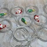 Гирлянда штора “Круги и шары” 3м теплый белый свет