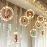 Гирлянда штора “Круги и шары” 3м теплый белый свет