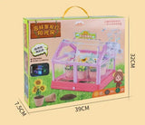 Игровой набор теплица для выращивания растений с семенами и капельным поливом Розовый