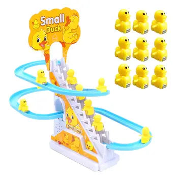 Игровой центр горка-трек с подъемником Small-Duck интерактивная игрушка скользящие утки с музыкой