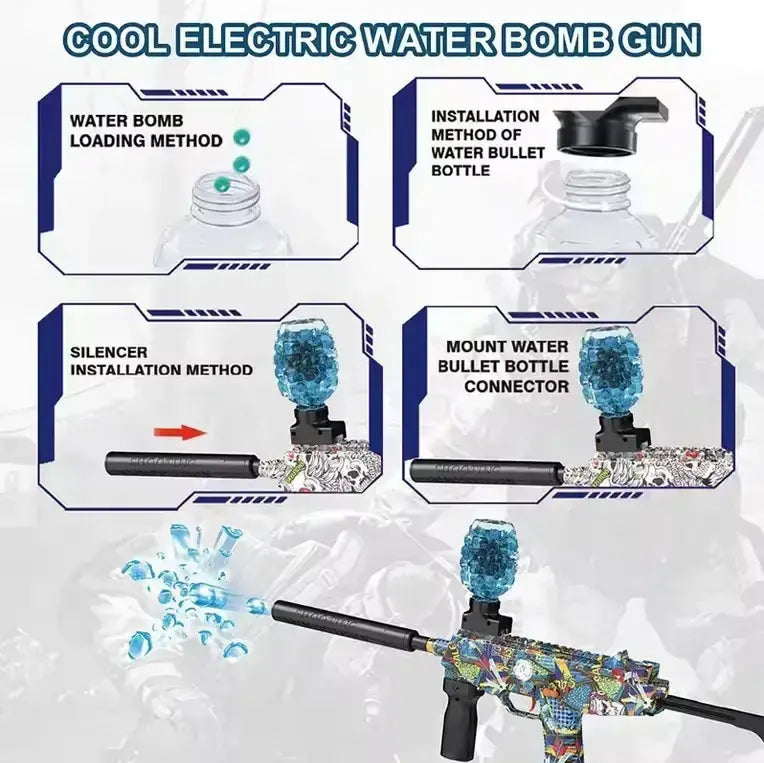 Игрушечные бластеры с шариками 25 м Оружие на гелевых пульках OldBro Пистолет-бластер для детей