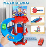 Игрушечный трек парковки Childrens Rail Car MH2004 Щенячий патруль 75 деталей 3 машинки