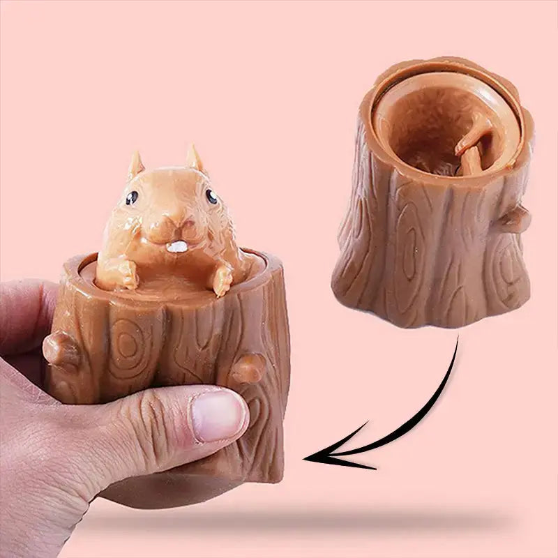 Игрушка антистресс Pop It Фуфлик - выпрыгивающая белка