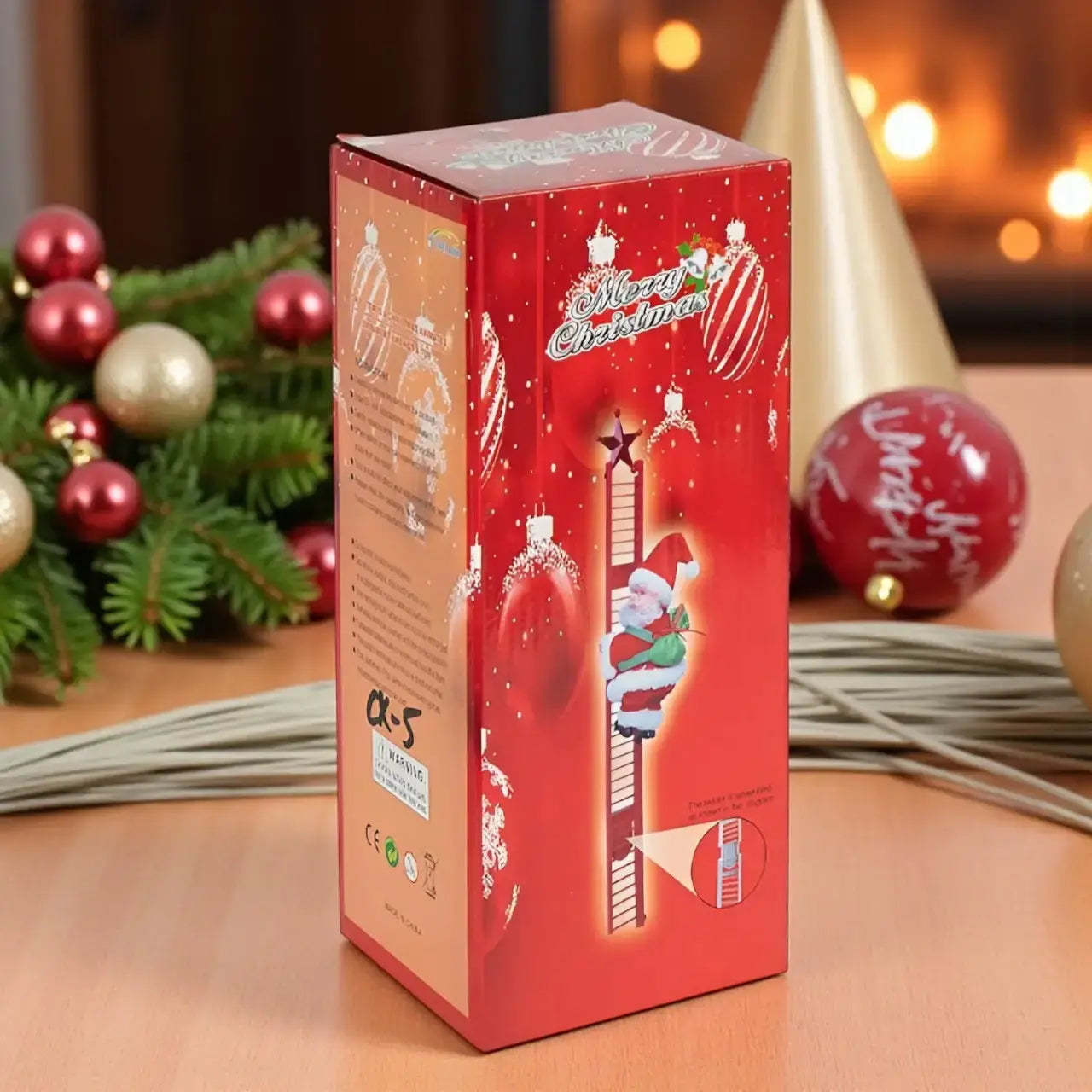 Игрушка Дед Мороз, на лестнице CX-5 музыкальная новогодняя игрушка