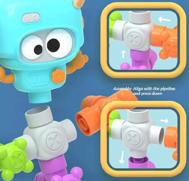 Игрушка для ванны Водный-робот фонтан 21 детали