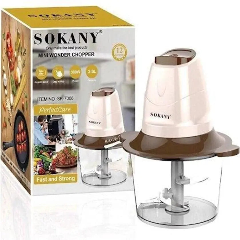 Электрический измельчитель Sokany SK-7006 для овощей/ Овощерезка