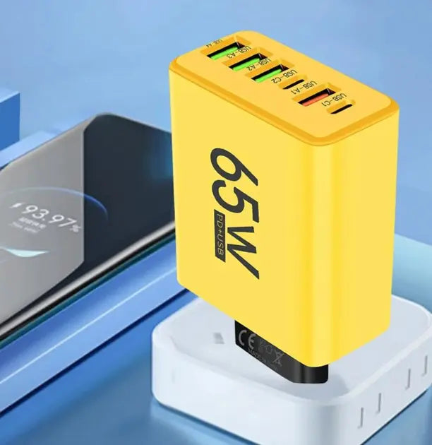 Зарядное устройство для телефона (65W) / Адаптер для зарядки / Быстрая зарядка для смартфона